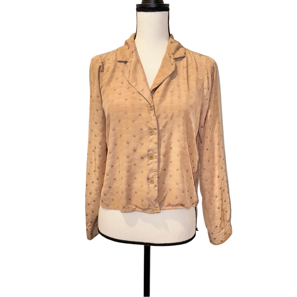 Le Lis collection  silk star crop top women’s size medium